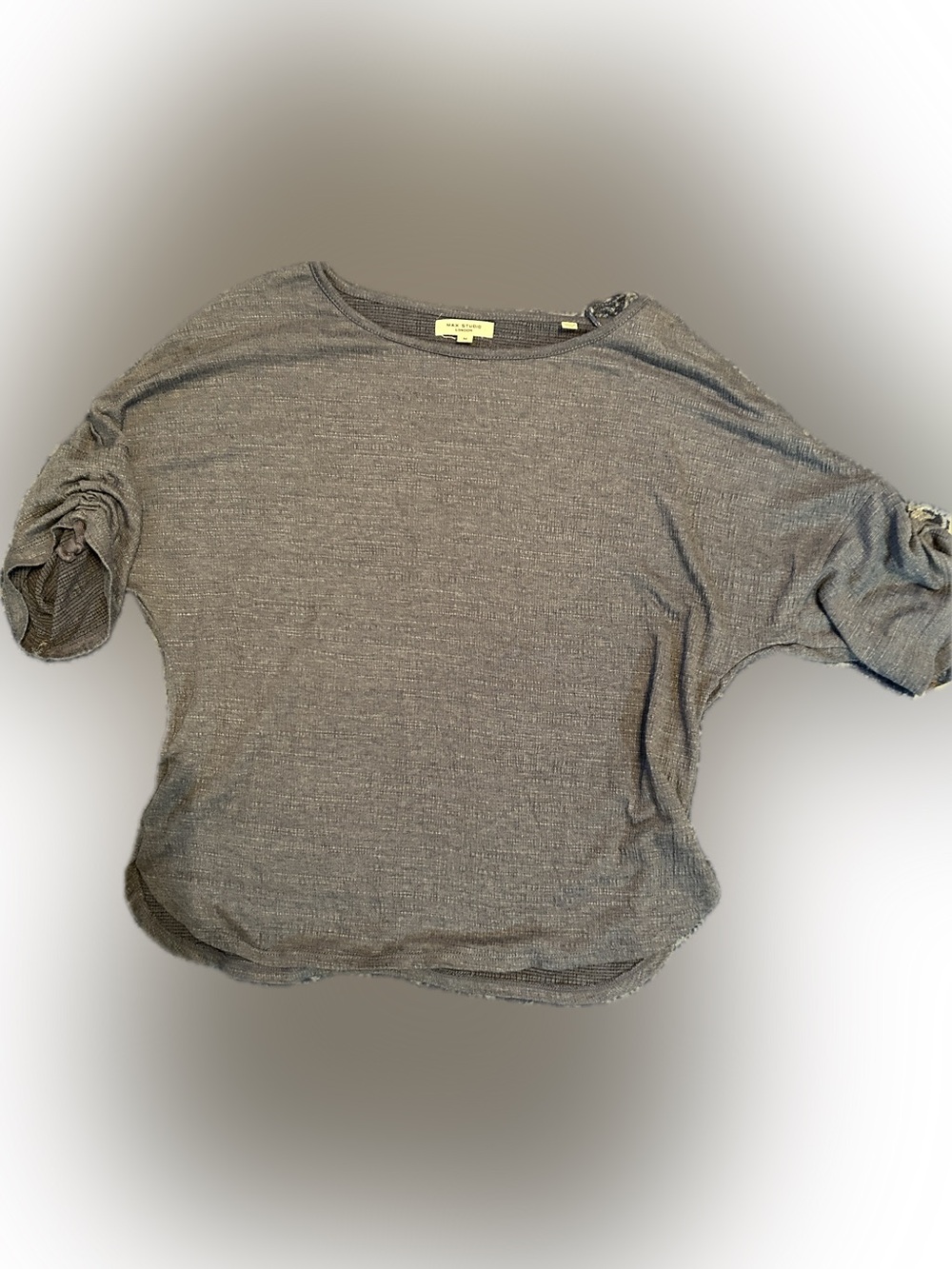 Max Studio SZ M Soft Knit Dolman Sleeve Top - Blue